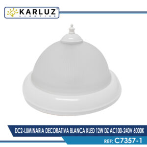 Luminaria Decorativa Blanca Kled 12w Dz Ac100 240v 6000k | Karluz Deco