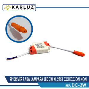 Driver Para Lampara Led 3w Kl 2351 Coleccion Non | Karluz