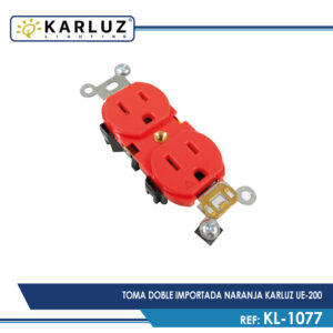 Toma Doble-S Naranja 15a | Karluz