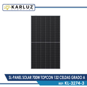 Sl-Panel Solar 700w Topcon 132 Celdas Grado A | Karluz Deco