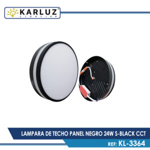 Lampara De Techo Panel Negro 24w S-Black Cct | Karluz Deco